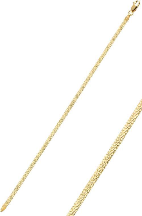Gümüş 3 mm kalınlığında altın rengi desenli italyan yassı modeli bileklik SGTL10098GOLD 