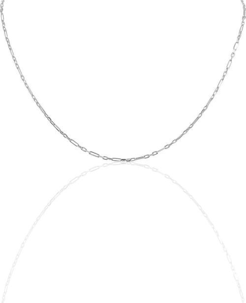 Gümüş 45 cm rodyumlu aralıklı figaro zincir SGTL10100RODAJ 