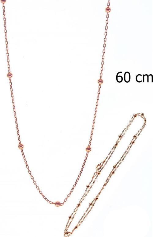 Gümüş 60 cm top top zincir 