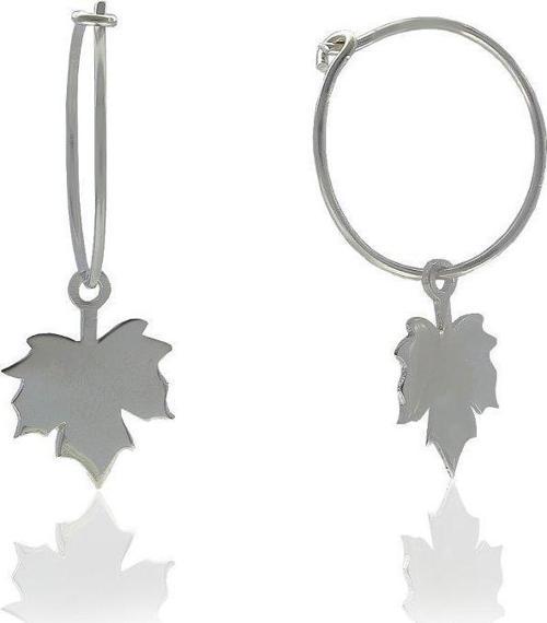 Çınar Yaprağı Modeli Gümüş Küpe 