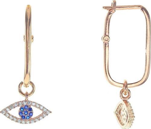 Gümüş göz modeli zirkon taşlı göçmen küpe 
