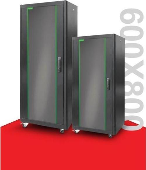 16U 19 INC Dikili Tip Rack Kabinet 600x800x890mm Siyah