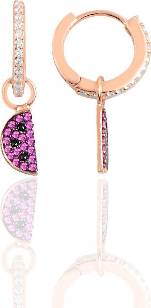 Gümüş karpuz halka küpe 