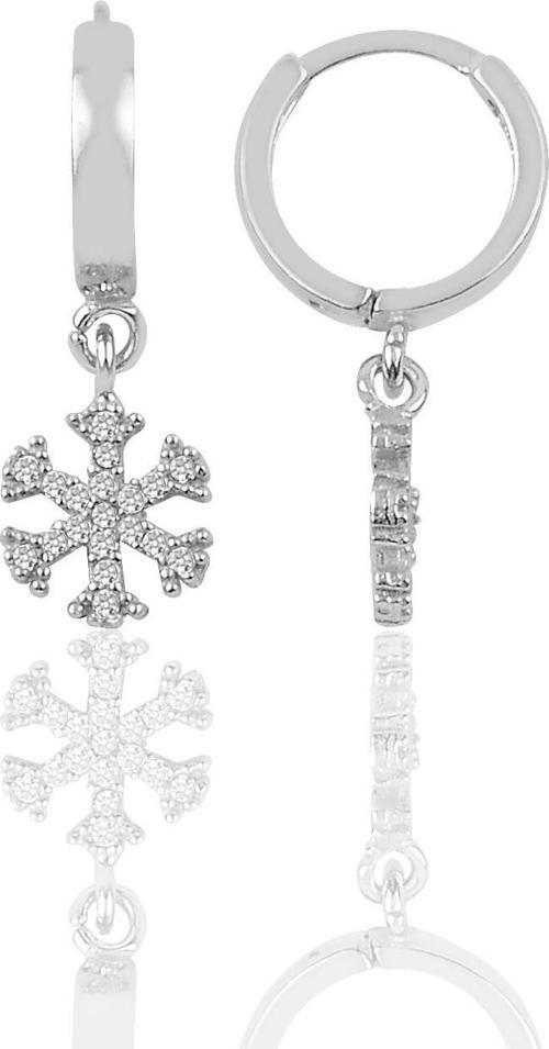 Gümüş kartanesi halka modeli küpe 