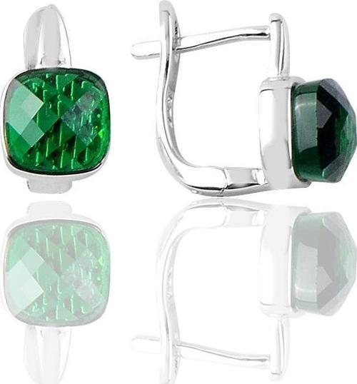 Gümüş kedi gözü taşlı küpe