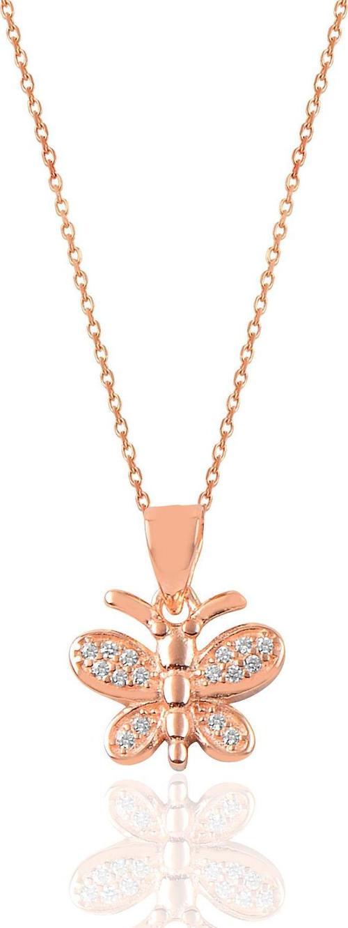 Gümüş kelebek modeli kolye