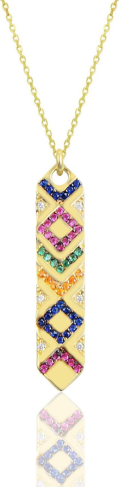 Gümüş gold kilim kolye 