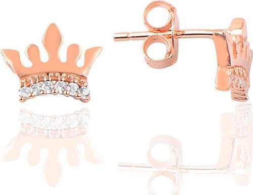 Gümüş taç modeli küpe 