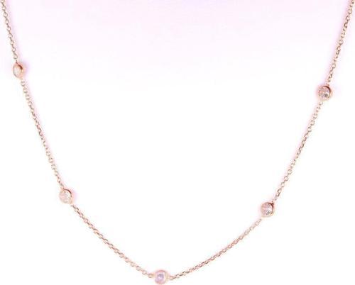 Gümüş rose zirkon taşlı kolye