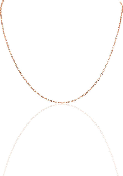 Gümüş rose 45 cm figaro zincir SGTL10102ROSE
