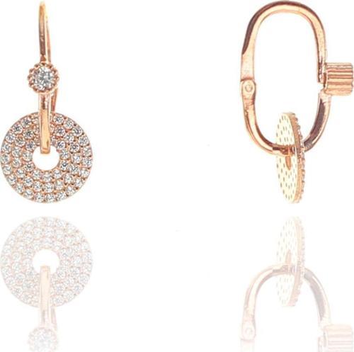 Gümüş rose simit modeli  Göçmen  küpe 