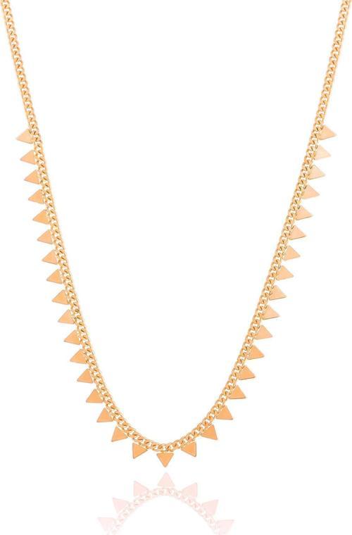 Gümüş rose gurmet zincirli piramit kolye 