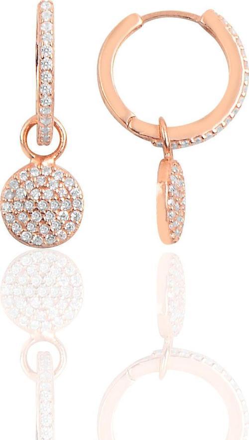 Gümüş yuvarlak halka küpe 