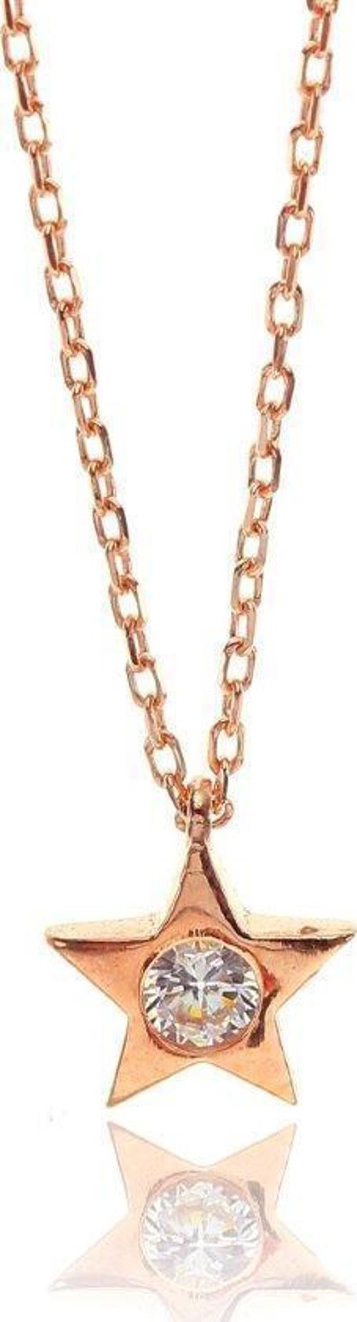 Mini pırlanta modeli yıldız kolye 