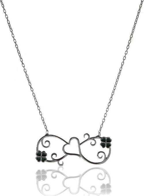 Sonsuz Aşk Rodyumlu Kolye