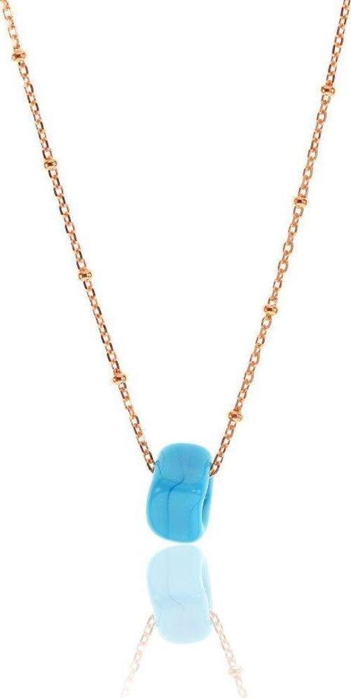 Turkuaz Toptop Zincir Kolye