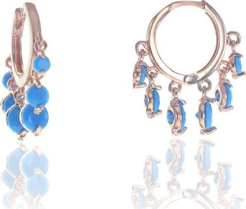 Turkuaz taşlı küçük boy shakira küpe