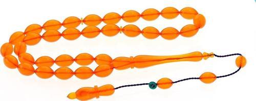 Usta İşçilikli Özel Renk Tonu Sistemli Sıkma Kehribar Tesbih 