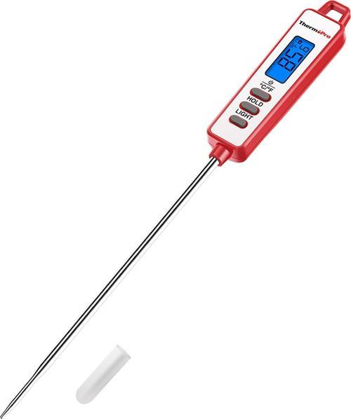 TP-01S LED Ekran Daldırma/Saplama Gıda Pişirme Termometresi-Beyaz
