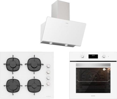 Beyaz Cam Ankastre Set (3457 Soho 60+Cs5335W01+Bo6502W02)