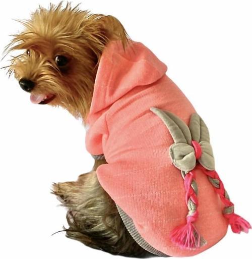 Pink Bunny Braid Kapşonlu Sweat by Kemique Köpek Kazağı 