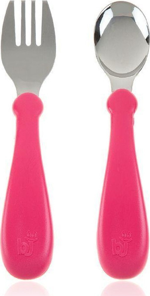 Paslanmaz Çelik Çatal Kaşık Seti / Pembe