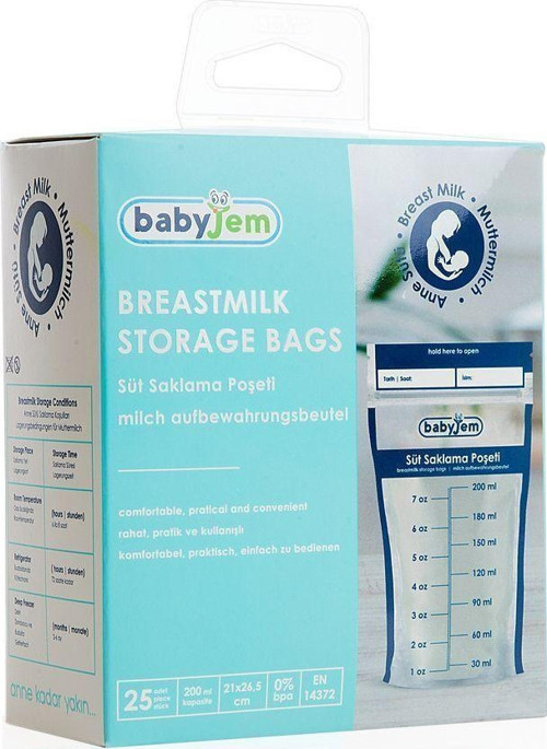 Anne Süt Saklama Poşeti 200Ml Kapasiteli 25'Li
