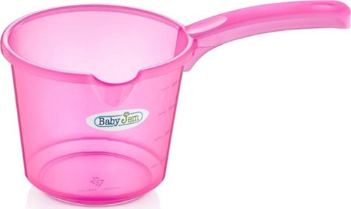 Baby Jem Bebek Banyo Maşrapası Şeffaf Pembe