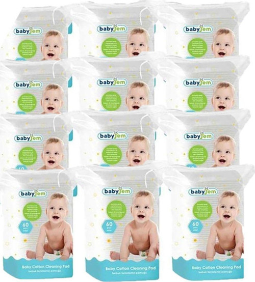 Bebek Temizleme Pamuğu 12 X 60 Adet