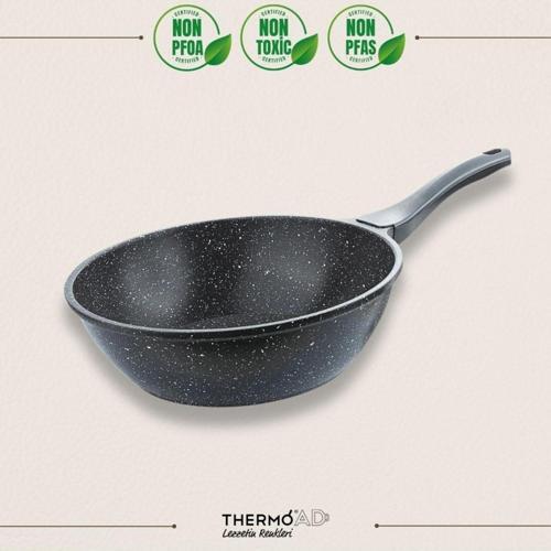 | Wok Tava | Granit  | 28 Cm | Gri