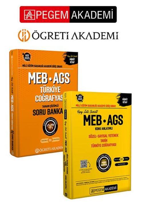 PEGEM AKADEMİ 2025 MEB-AGS Konu Anlatımlı Sözel Sayısal Yetenek Tarih Türkiye Coğrafyası +  2025 MEB