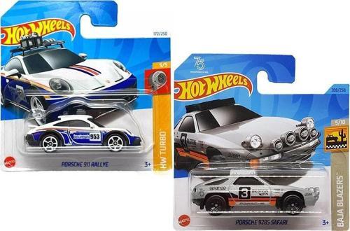 2 Araç Set Porsche 911 Rallye & Porsche 928S Safari (1/64)