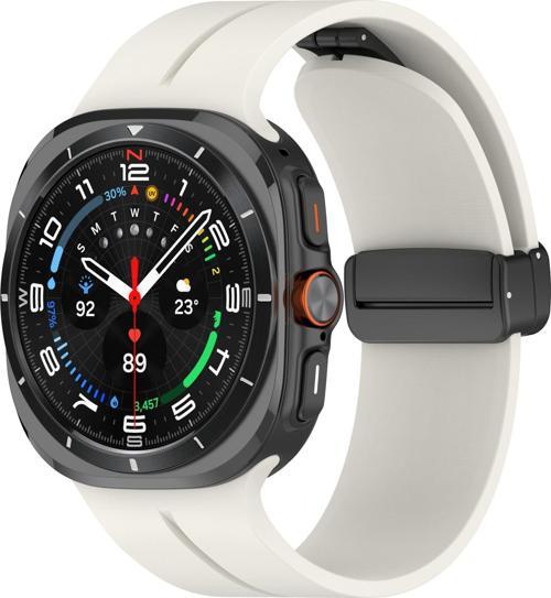 Samsung Galaxy Watch 7 Ultra 47mm Uyumlu Manyetik Mıknatıslı Band Silikon Kordon Kayış