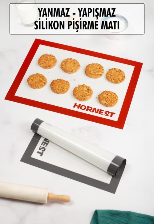 Fırınlanabilir Kendinden Yağlı Silikon Pişirme Matı Hamur Açma Matı Silpat 30x40 Cm 1 Adet