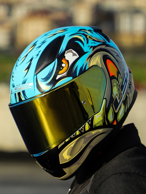 Rapid 2 Neo Full Face Motosiklet Kaskı Siyah Vizörlü