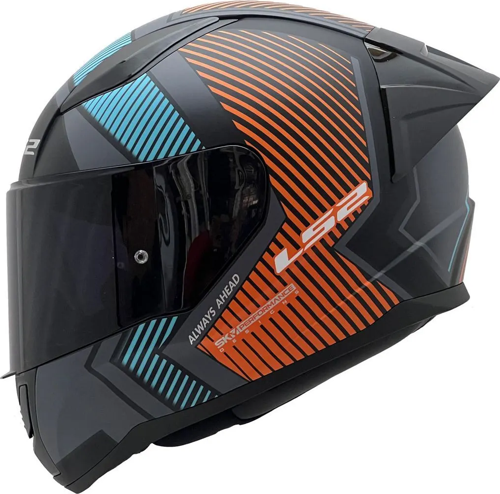 Rapid 2 Extra Race Full Face Motosiklet Kaskı Yarış Spoiler +  Siyah Vizörlü