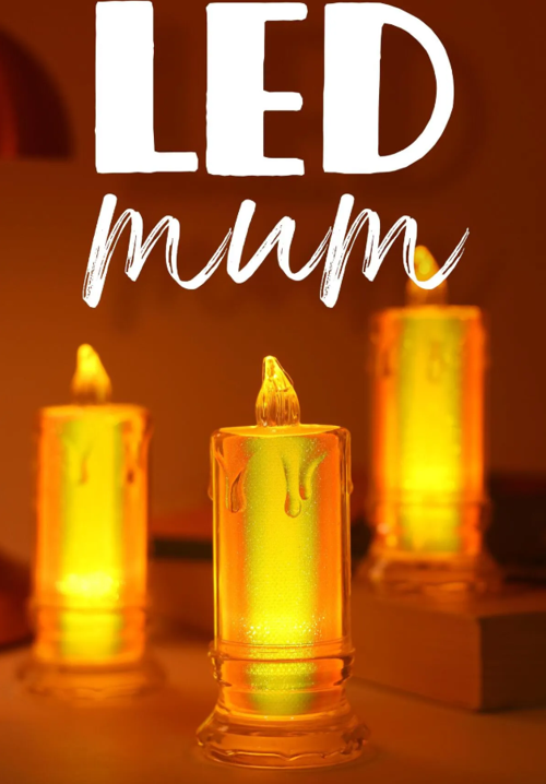 3 ADET Led Mum Simli Tipi Pil Dahil Dumansız Alev Ledli Yapay Dekoratif Mum Işığı BÜYÜK PT423