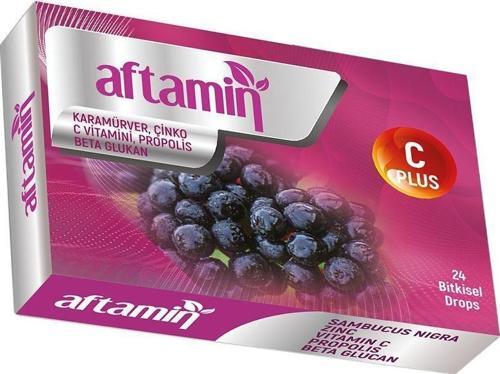Alftamın 24'Lü Bitkisel Drops Pastil | Karamürver Çinko Propolis Beta Glukan C Vitamini
