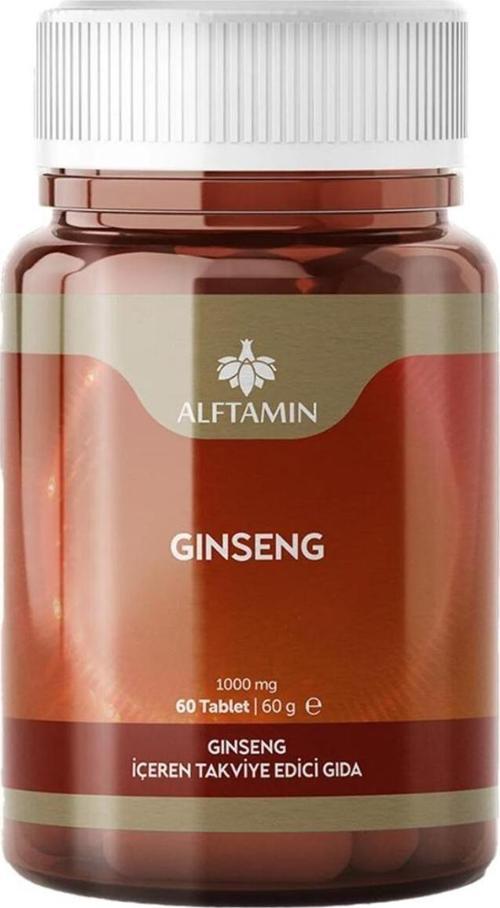 Ginseng Içeren Takviye Edici Gıda 1000 Mg 60 Tablet