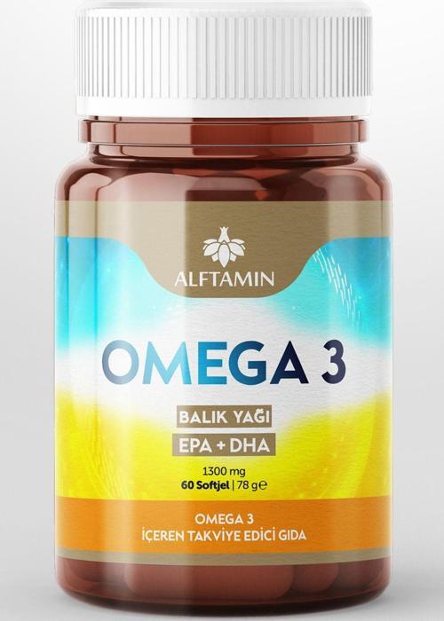 Omega 3 Premium Kalite Balık Yağı 30 Günlük Fish Oil Epa Dha 1300Mg 60 Kapsül