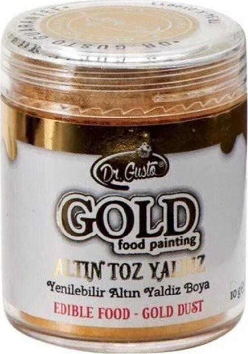 Dr. Gusto Yenilebilir Altın Metalik Toz Sim Boya 10 Gr
