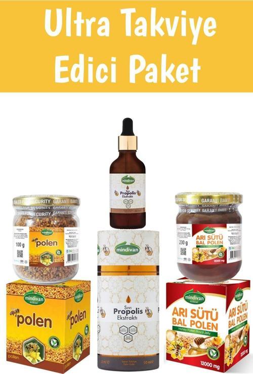 Ultra Takviye Edici Paket Propolis Sıvı - Arı Sütü - Propolis Arı Sütü Bal Polen