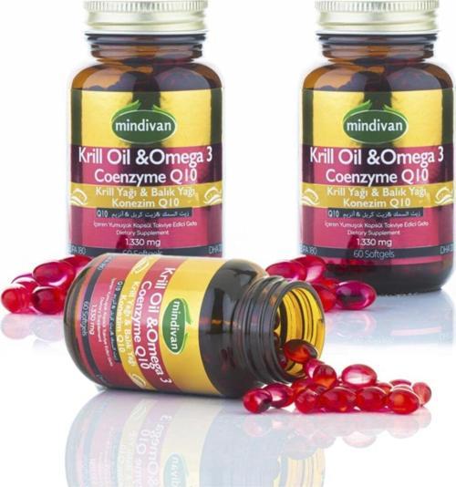 Krill Oil 3 & Coenzyme Q10 X 3 Adet
