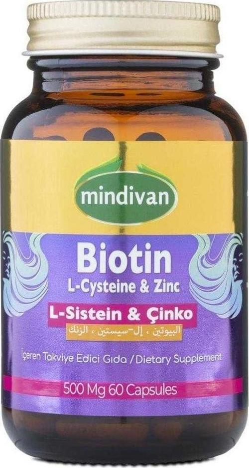 Biotin Sistein Çinko 60 Kapsül 500Mg