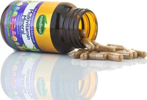 Multivitamin Mineral Kapsül Magnezyum C B3 B1 Kırmızı Ginseng D3 Kara Mürver Beta Glukan 60 Kapsül