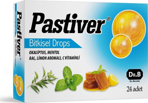 Pastiver Bitkisel Pastil -Okaliptus, Mentol, Bal, Limon Aromalı, C Vitaminli