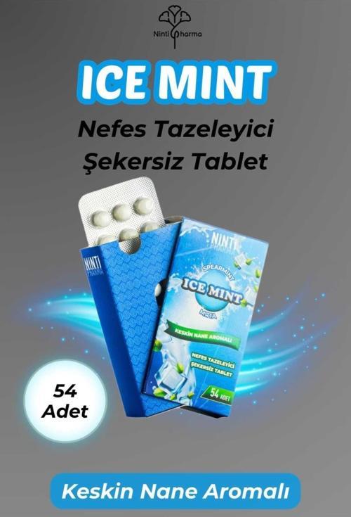 Nintipharma Keskin Nane Aromalı Şekersiz Tablet Spearmint 54Lü