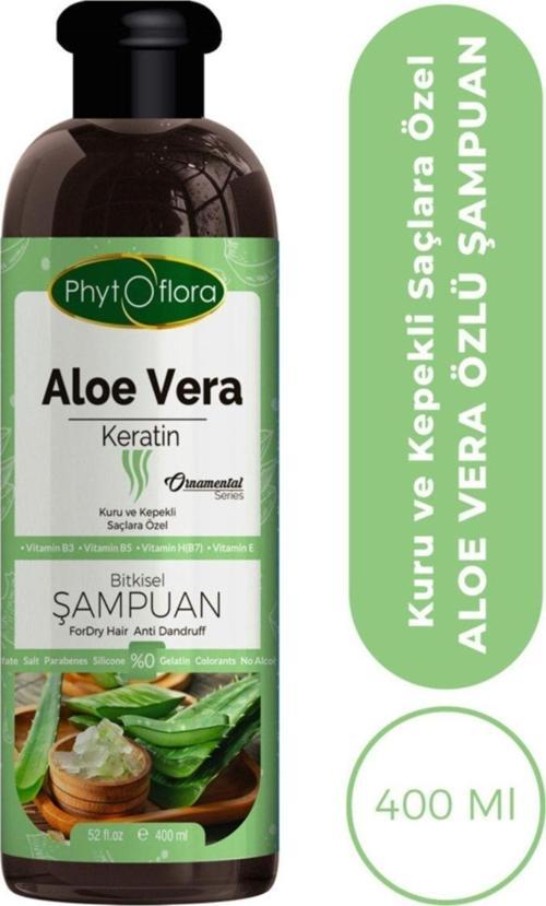 Tuzsuz Kuru Ve Kepekli Saçlara Özel Aloe Vera Ve Keratin Ilaveli Bitkisel Şampuan 400 Ml