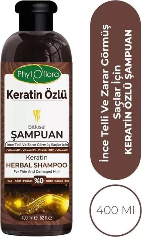 Keratin Özlü Bitkisel Şampuanı 400 Ml
