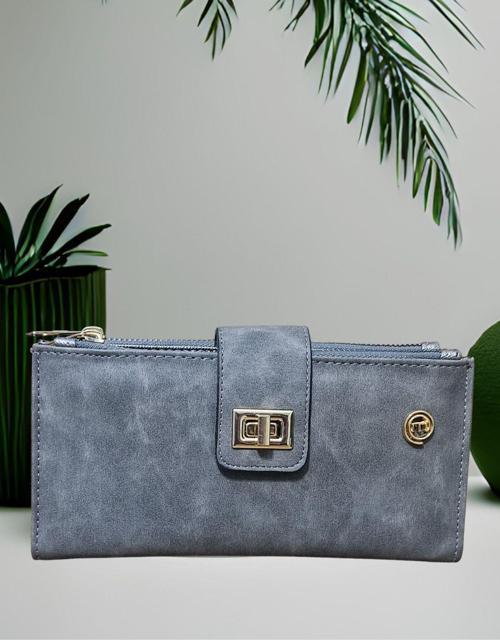 Amethyst Model Klipsli Ve Çok Bölmeli Kadın Cüzdan Fermuarlı